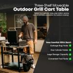 GasOne Stainless Steel Rolling Grill Cart 44x20