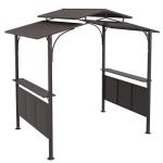 Outsunny BBQ Grill Gazebo with Side Shelves