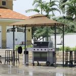 MasterCanopy 8x5 Outdoor BBQ Grill Gazebo with Lights