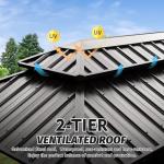 Domi Outdoor BBQ Hardtop Grill Gazebo with Cabinets