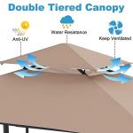 ABCCANOPY 8x5 Outdoor Grill Gazebo with LED Light