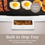 COOK WITH COLOR 1200W Electric Griddle with Nonstick Surface