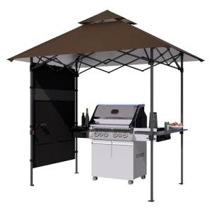 Portable BBQ Gazebo with LED Lights and Shelf
