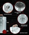 EL BARRIL 30lbs Portable Stainless Steel Grill & Smoker