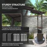 Outsunny BBQ Grill Gazebo with Side Shelves