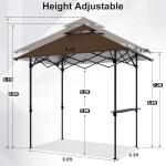 Portable BBQ Gazebo with LED Lights and Shelf