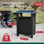Keter Unity 40 Gallon Grill Prep Table with Wheels