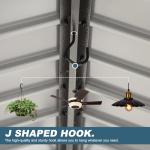 Domi 8x5FT Hardtop Grill Gazebo with Shelves