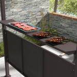 Outsunny BBQ Grill Gazebo with Side Shelves