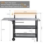 Sundale Movable Grill Table with 4-Tier Shelves