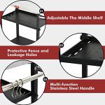 Feasto 3-Shelf Movable Grill and Pizza Oven Stand