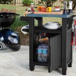 Keter Unity 40 Gallon Grill Prep Table with Wheels
