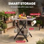 Feasto Foldable Outdoor Grill Table and Pizza Oven Stand