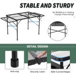 WildFinder Portable Folding Grill Table with Wing Panels