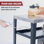 Royal Gourmet Outdoor Grill Prep Cart with Wheels