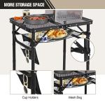 Adjustable Portable Folding Grill Table for Outdoors