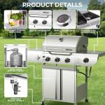 34,000 BTU Stainless Steel 3-Burner Gas Grill