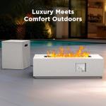 Silonn 43-Inch Outdoor Propane Fire Pit Table