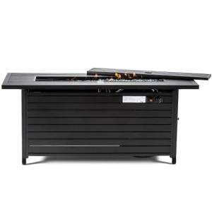 57 Inch Black Propane Fire Pit Table