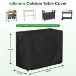 Royal Gourmet BBQ Grill Table Cover, Waterproof Black
