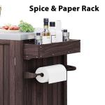 Outdoor Grill Cart with Storage and Wheels