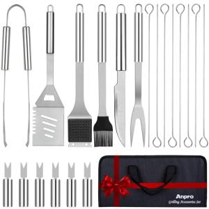 21-Piece Stainless Steel BBQ Tool Set