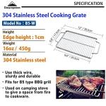 Stainless Steel 9.6'' x 6.8'' Grill Grate