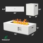 Silonn 43-Inch Outdoor Propane Fire Pit Table