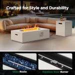 Silonn 43-Inch Outdoor Propane Fire Pit Table