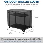 Waterproof Outdoor Dining Cart Cover with Zipper