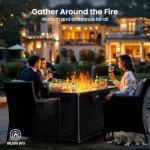 Ciays 43-Inch Propane Fire Pit Table with Glass Stones