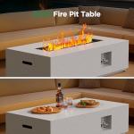 Silonn 43-Inch Outdoor Propane Fire Pit Table