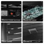 57 Inch Black Propane Fire Pit Table