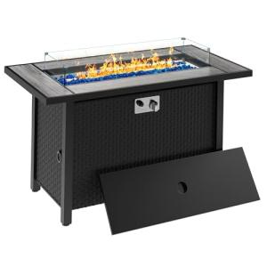 Meilocar 45in Propane Fire Pit Table – Gray