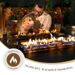 5-Piece Patio Dining Set with Propane Firepit