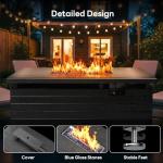 50” Propane Fire Pit Table with Adjustable Flame