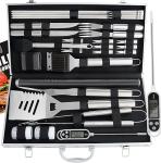 28-Piece BBQ Accessories Set with Thermometer