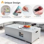 42" Outdoor Propane Fire Pit Table - 50,000 BTU