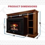 Dark Oak 34” Vent-Free Propane Fireplace with Blower