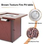 28" Propane Fire Pit Table for Outdoor Fun