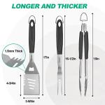 HAUSHOF 17-Inch Heavy Duty BBQ Tool Set