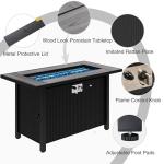 Meilocar 45in Propane Fire Pit Table – Gray