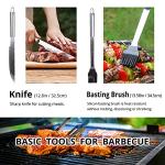 Stainless Steel BBQ Utensil Set with Carry Bag
