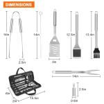 21-Piece Stainless Steel BBQ Tool Set