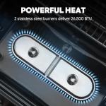 Feasto 2-Burner Propane Gas Grill with Side Tables