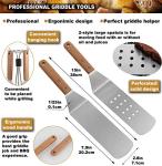 8-Piece Heavy Duty Griddle Accessories Set