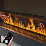 Electric Water Vapor Fireplace with 3D Flame Effect