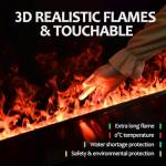 Electric Water Vapor Fireplace with 3D Flame Effect