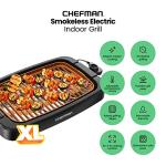 Copper Smokeless Indoor Electric Grill - XL Nonstick 15"x9