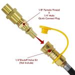 MENSI Propane Quick Disconnect Adapter for Grills